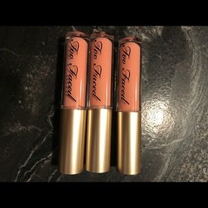 Too Faced lip gloss Naked Dolly set of 3 for $13